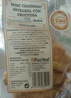Mini croissant integral con fructosa
