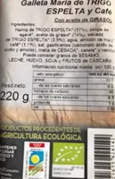 Galleta María de Trigo Espelta y Café