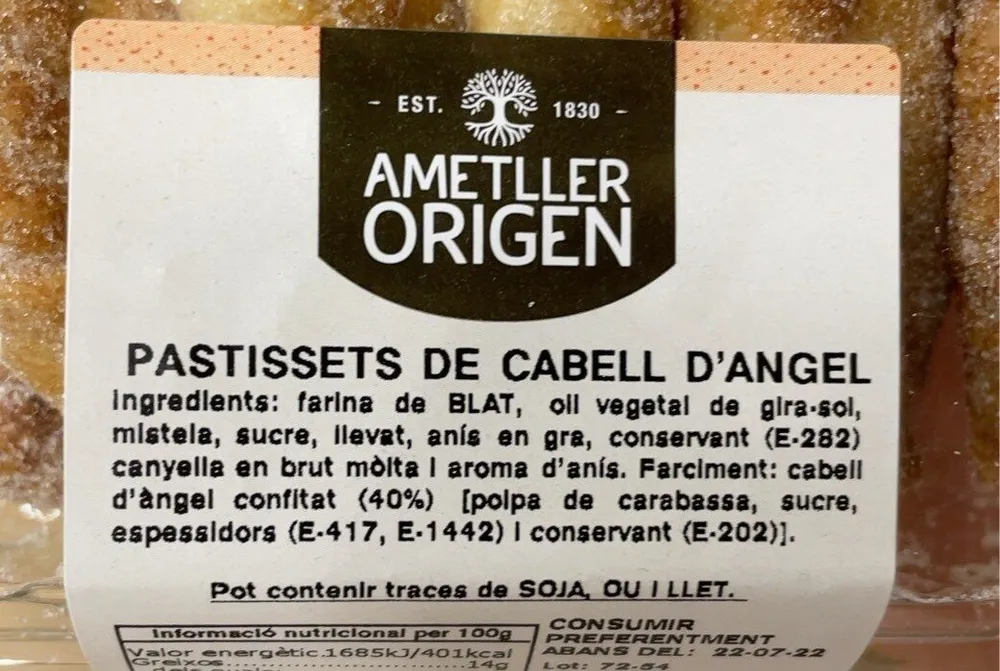 Pastissets Cabell d’Angel