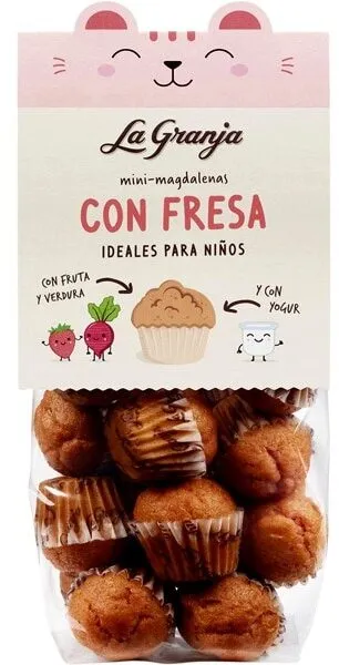 Mini magdalenas con fresa