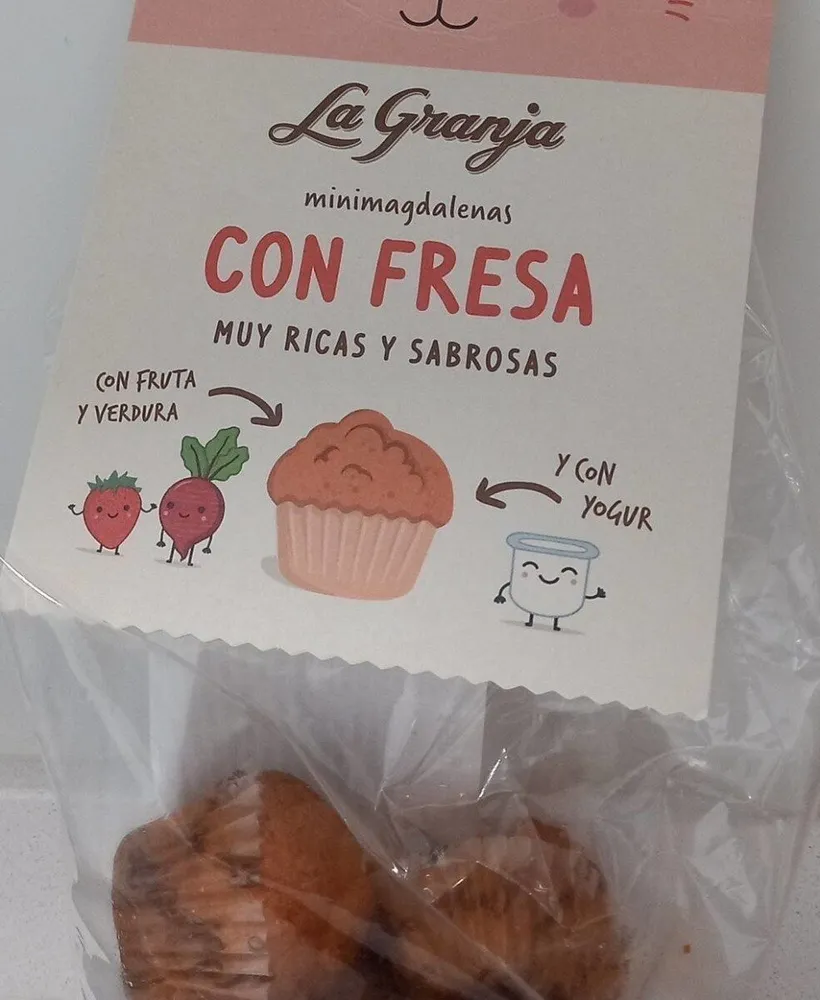La Granja minimadalenas con fresa