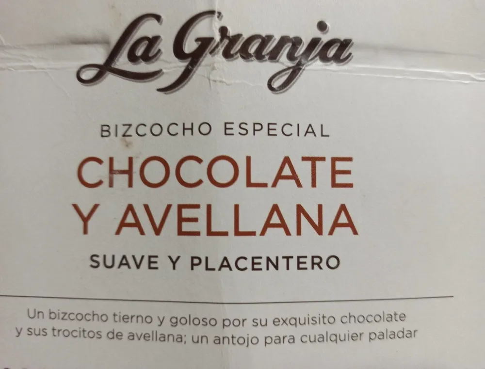 Bizcocho avellanas y chocolate