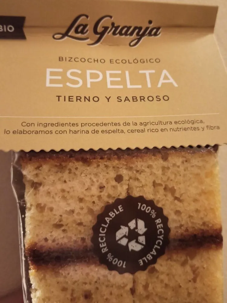 Bizcocho ecológico Espelta