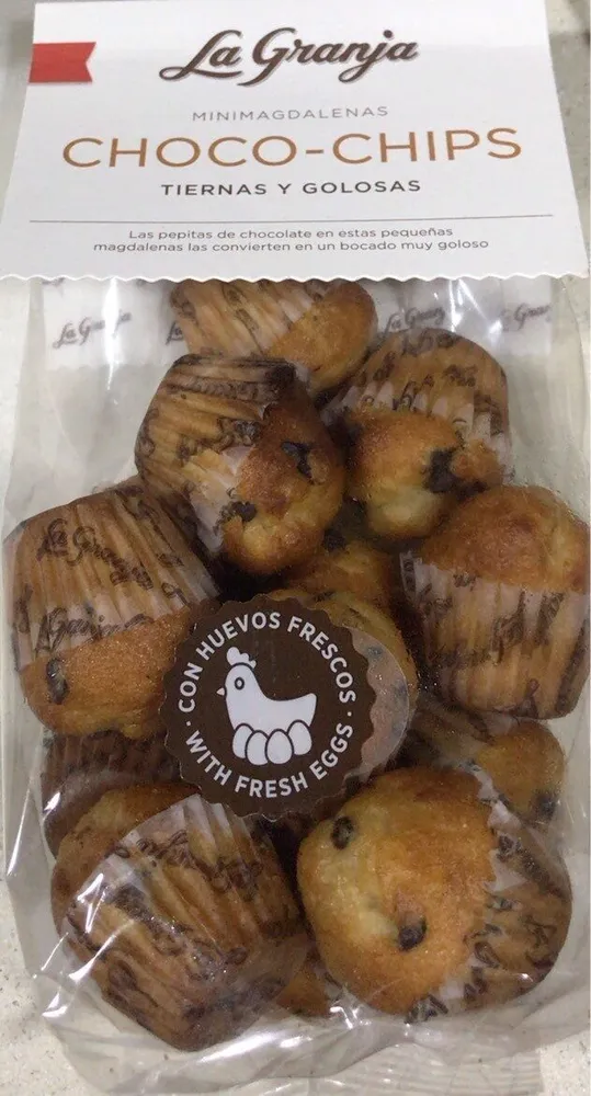 Mini magdalenas choco-chips