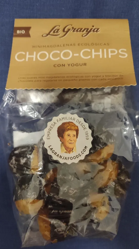 Mini magdalenas ecológicas choco-chips con yogur