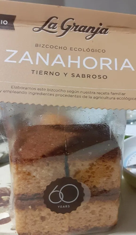 Bizcocho ecológico ZANAHORIA