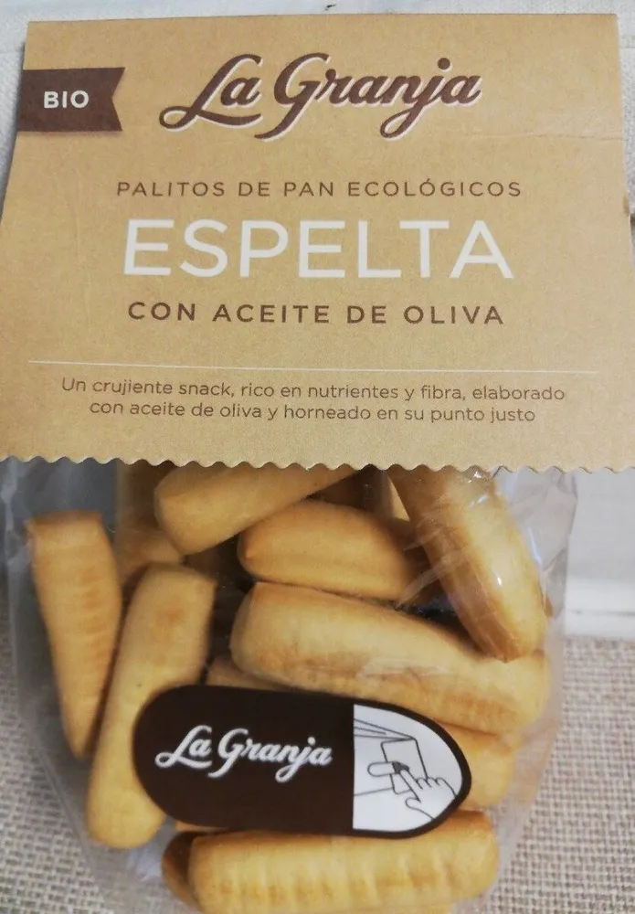 Palitos de pan de espelta ecológicos