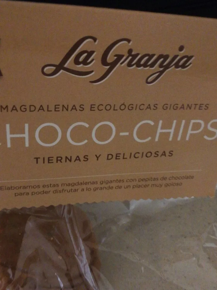 Magdalenas ecologicas gigantes choco-chips