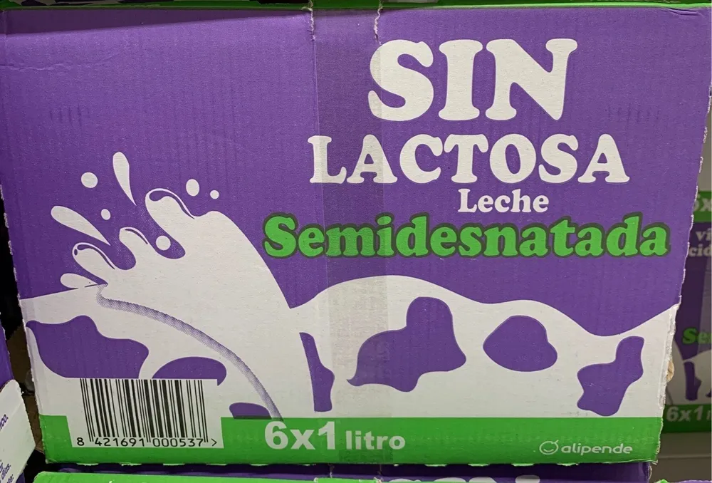 Sin lactosa leche semidesnatada