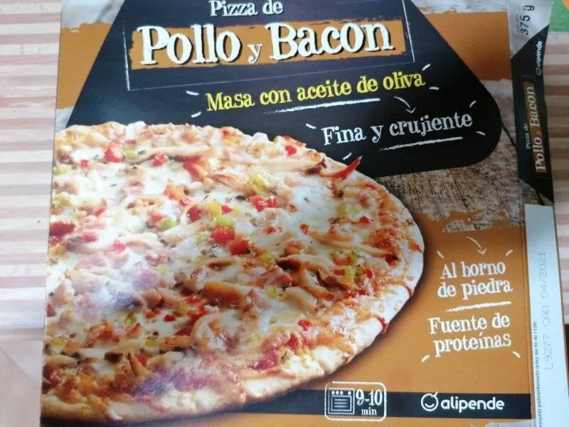 Pizza pollo y bacon