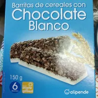 Barritas de céréales con Chocolate Blanco