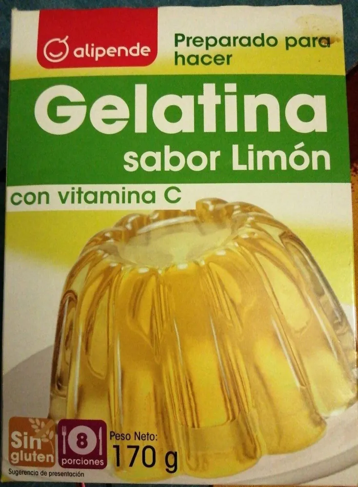 Gelatina sabor limón