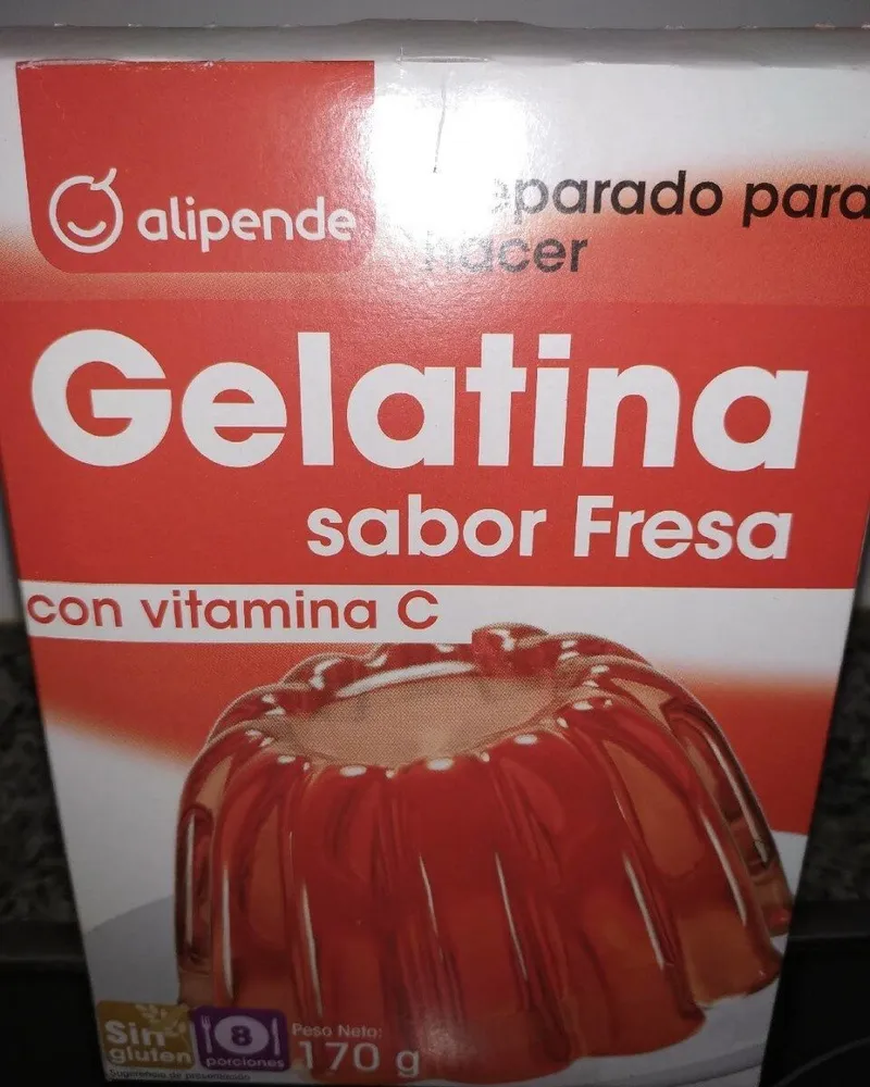 Preparado para hacer gelatina sabor fresa