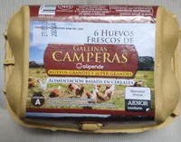 Huevos frescos de gallinas camperas