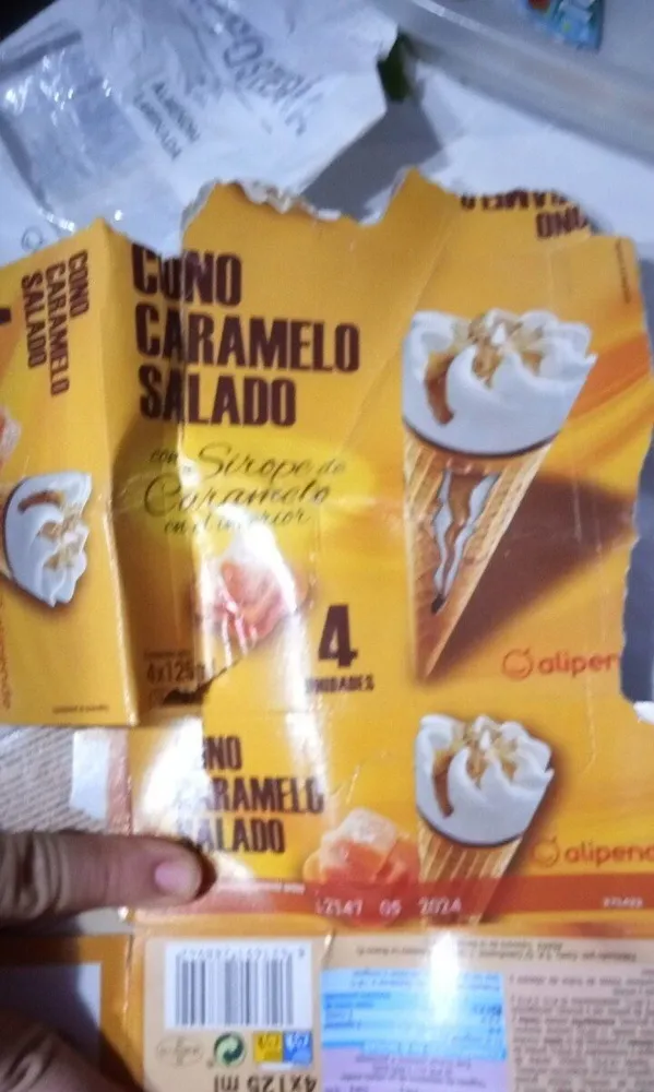 Cono de caramelo salado