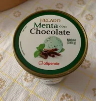 Helado de menta y chocolate
