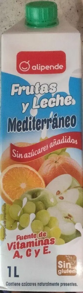 Frutas y leche mediterráneo
