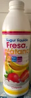 Yogur liquido fresa y platano