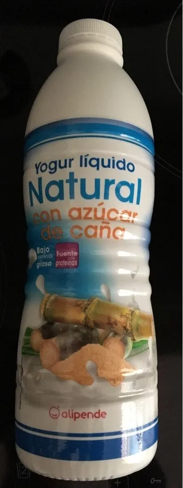 Yogur líquido natural con azúcar de caña