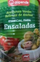 Aceitunas verdes rellenas de anchoa