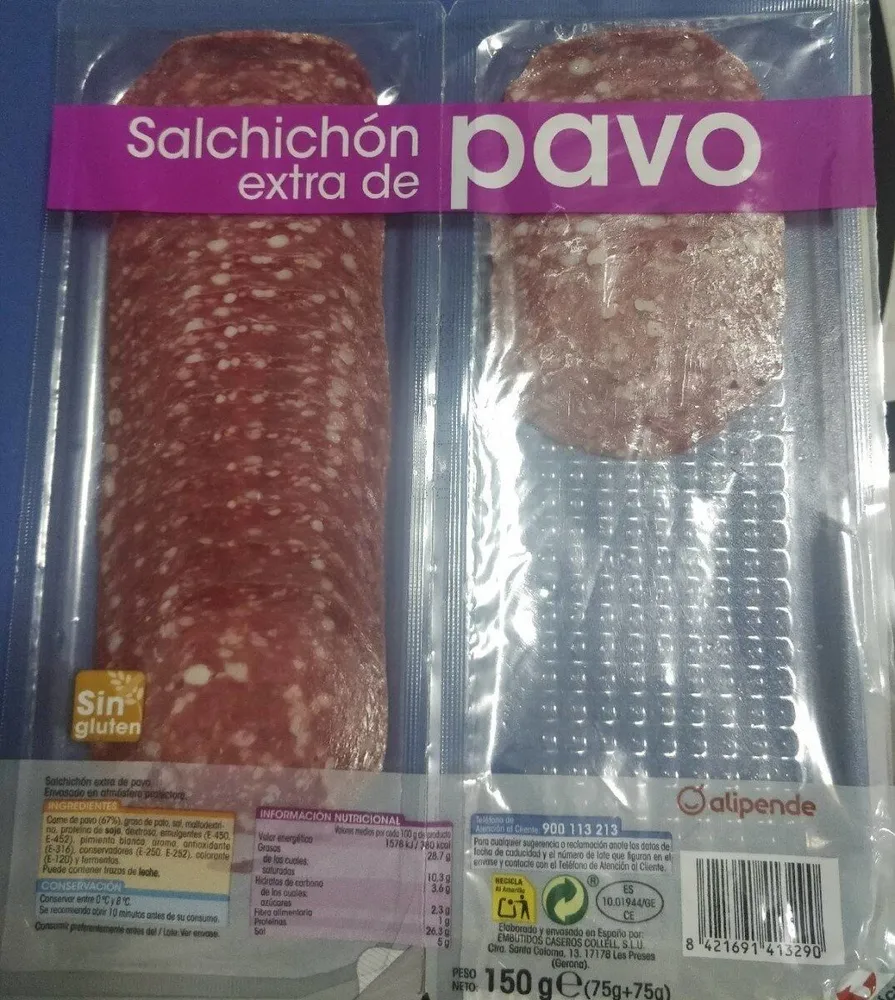 Salchichón extra pavo