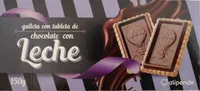 Galleta con tableta de chocolate con leche
