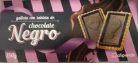 Galleta con tableta de chocolate negro