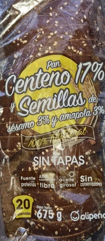 Pan 17% Centeno y Semillas