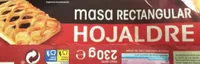 Masa rectangular hojaldre