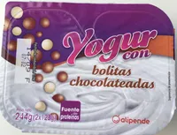 Yigur con bolitas chocolateadas