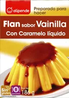 Preparado para hacer flan sabor vainilla con caramelo líquido
