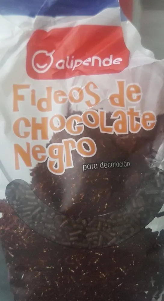 Fideos chocolate  negro
