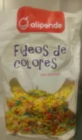 Fideos de colores para decoración
