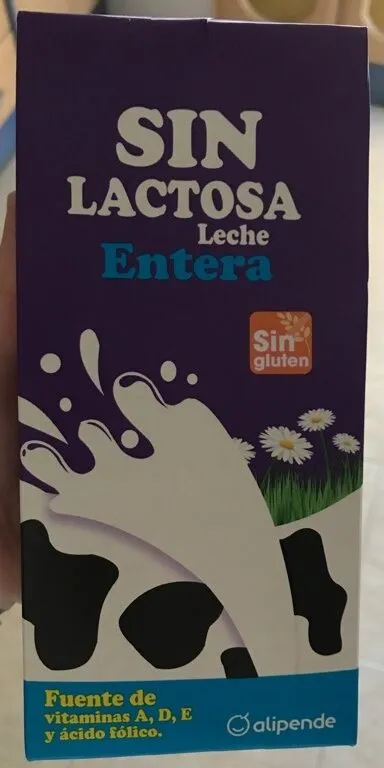 Leche entera sin lactosa