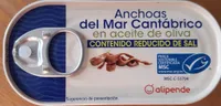 Anchoas del mar Cantábrico aceite oliva  contenido reduc. sal