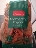 Macarrón rayado vegetales