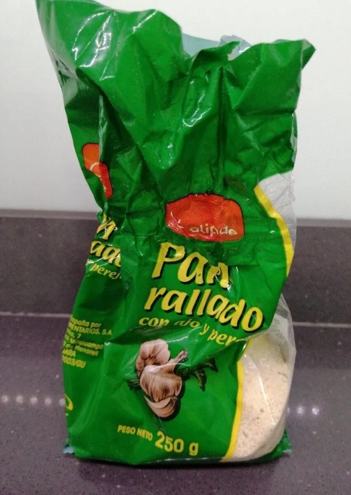Pan rallado con ajo y perejil