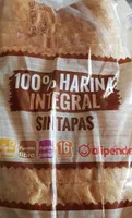 Pan de molde 100% integral sin tapas