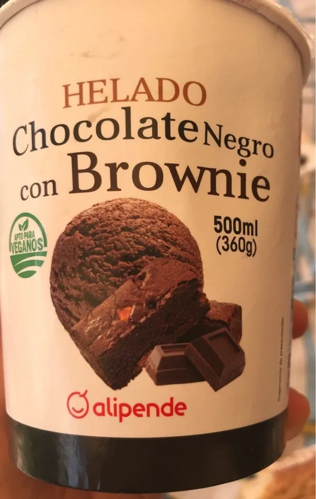 Helado brownie