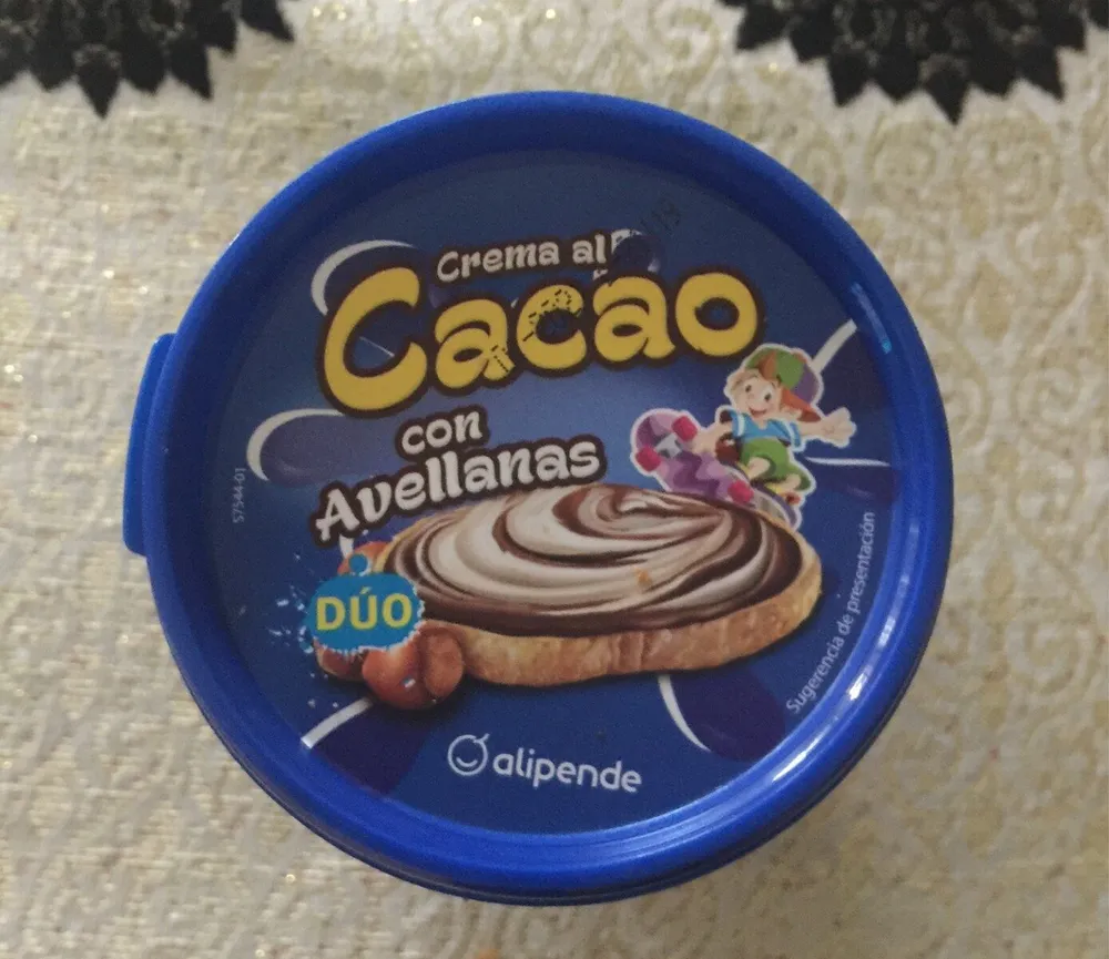 Crema al cacao con avellanas duo