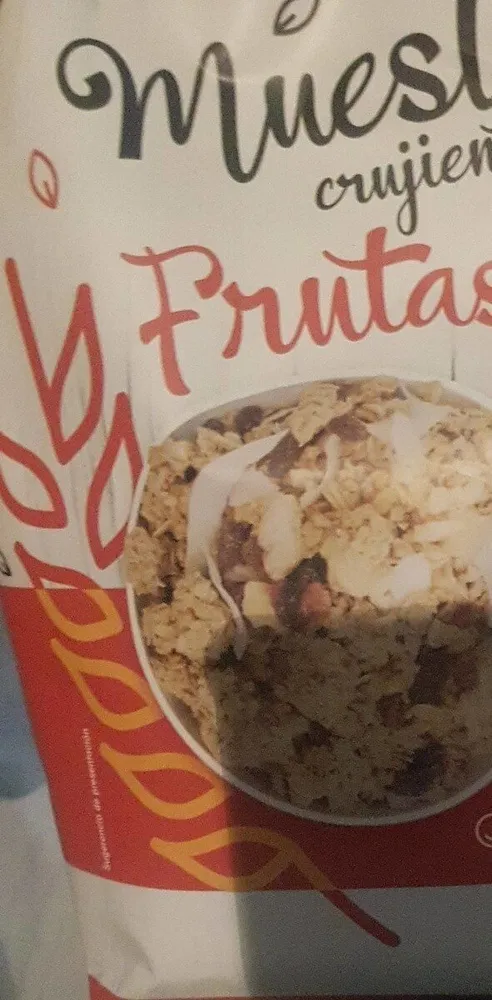 Muesli crujiente frutas
