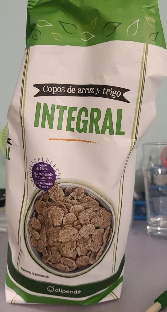 Copos de arroz y trigo integral