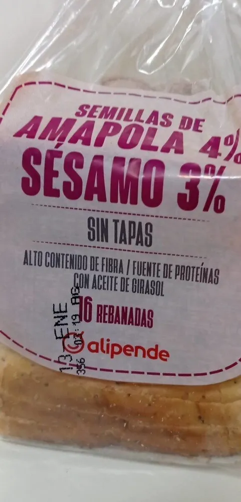Pan molde semilla amapola y sesamo