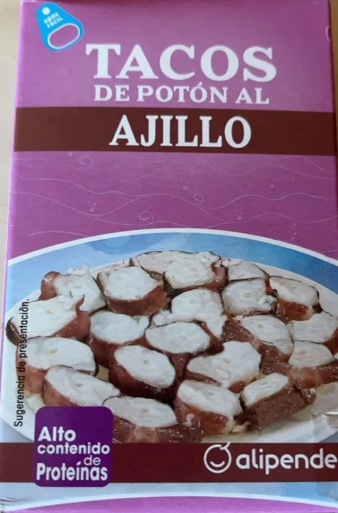 Tacos de poton al ajillo