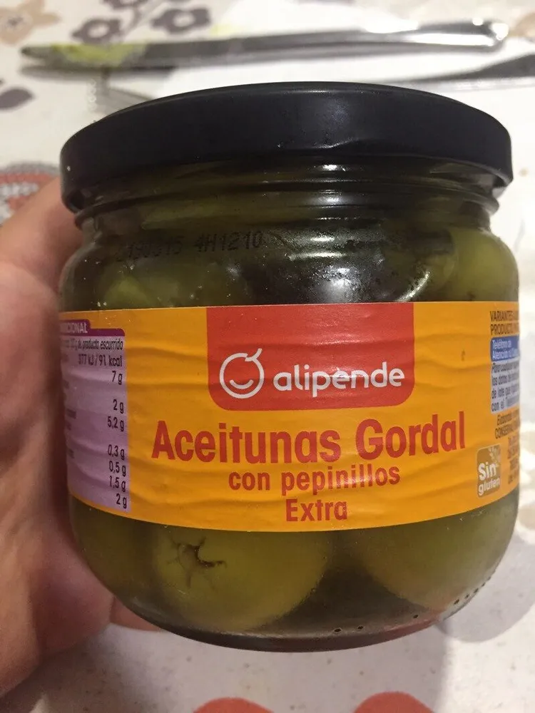 Aceitunas gordal con pepinillos