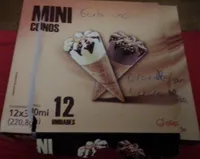 Mini conos de chocolate y vainilla