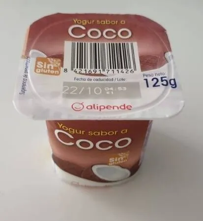 Yogur sabor a coco