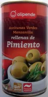 Aceitunas verdes manzanilla rellenas de pimiento