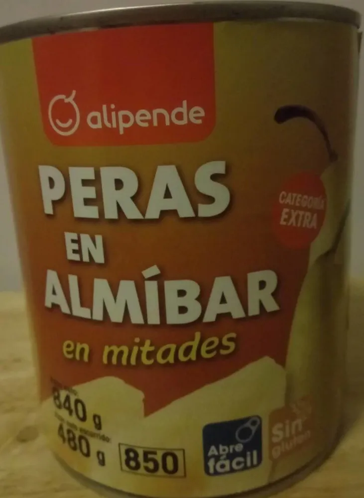Peras en almíbar