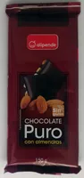 Chocolate puro con almendras